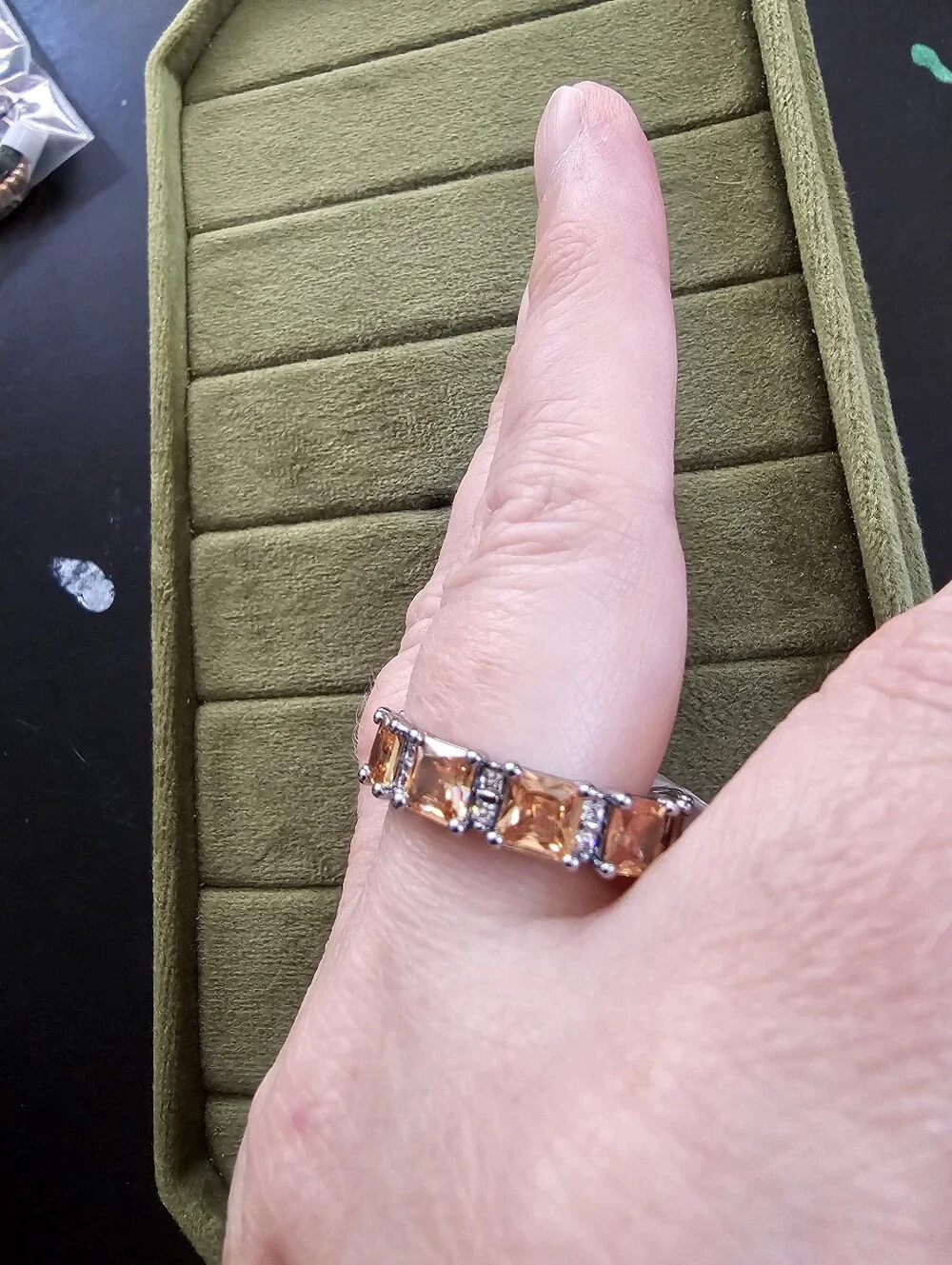 Rhodium Plated Ring Size 8